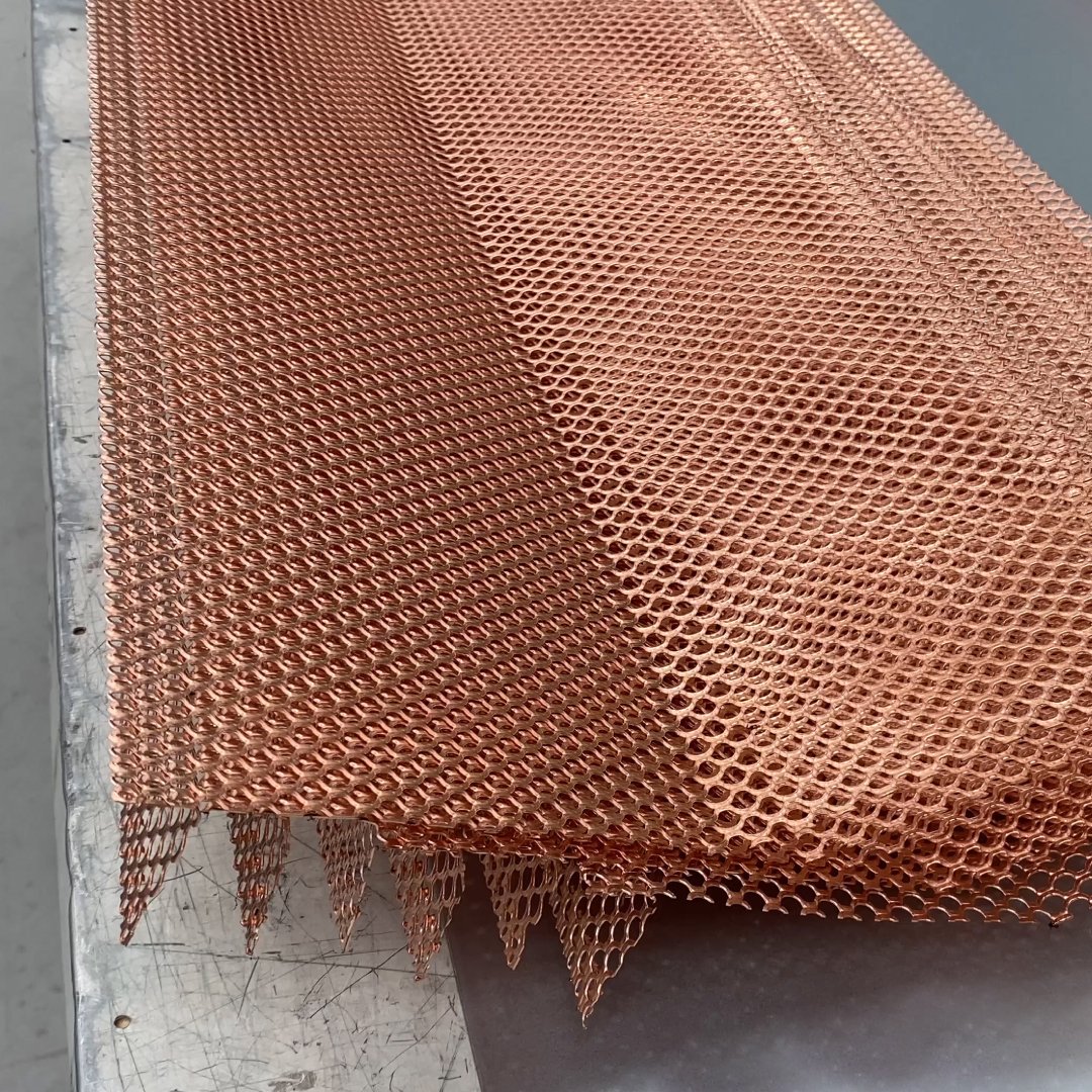 Folded copper mesh
