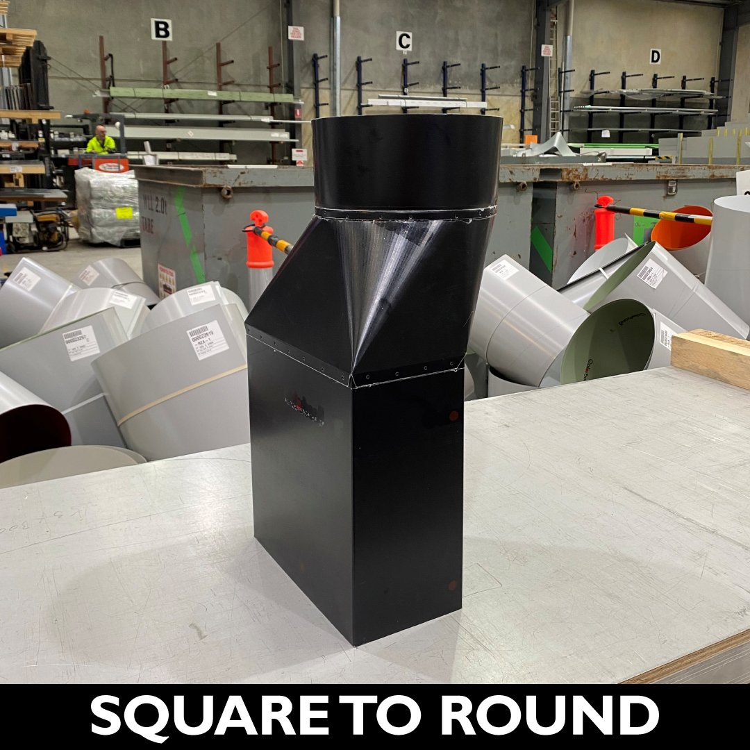 Square-to-round Square to round transitions